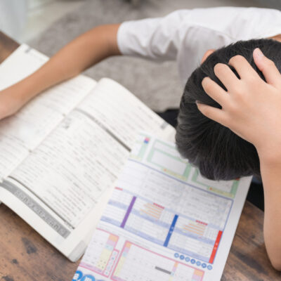 Difficult-to-study children Images of examinations, etc. Overhead